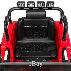 BCP 12V Kids Ride-On Truck Car Toy with 3 Speeds, LED Lights, Remote Control, Aux