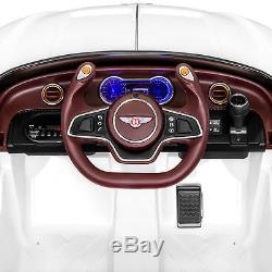 BCP 6V Kids Bentley Ride-On Car with Remote Control, 2 Speeds, AUX White