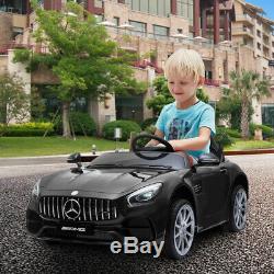 BENZ GT Car Ride on Car Dual Drive 35W2 Battery Remote Control Black for Kids