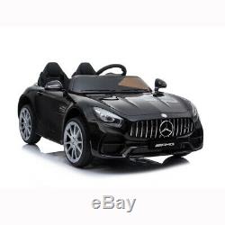 BENZ GT Car Ride on Car Dual Drive 35W2 Battery Remote Control Black for Kids