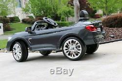 BMW 4-Series Grey Licensed 12V Kids Electric Ride-On Car with Remote Control