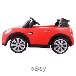 BMW MINI Hatch 12V MP3 RC Electric Kids Ride On Car Licensed Remote Control Red
