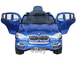 BMW X6 12V Kids Ride On Car Battery Power Wheels Toy Vehicle + RC Remote Blue