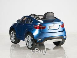 BMW X6 12V Kids Ride On Car Battery Power Wheels Toy Vehicle + RC Remote Blue