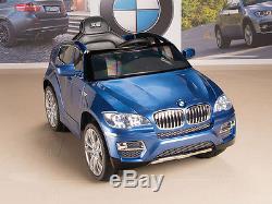 BMW X6 12V Kids Ride On Car Electric Power Wheels Toy with RC Remote 2 Speeds Blue