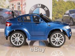 BMW X6 12V Kids Ride On Car Electric Power Wheels Toy with RC Remote 2 Speeds Blue