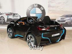 BMW i8 12V Ride On Kids Battery Power Wheels Car RC Remote Black