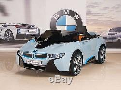BMW i8 12V Ride On Kids Battery Power Wheels Car RC Remote Blue