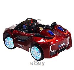 BMW i8 Style 12V Battery Powered Electric Ride On Toy Car RC Remote Control Red