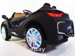BMW i8 Style 12V Battery Powered Electric Ride On Toy Car RC Remote Matte Black