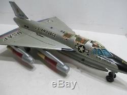 B-58 Hustler Supersonic Atomic Bomber Battery Op Vg Cond Made By Marx Japan