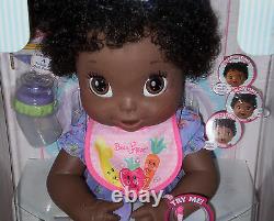 Baby Alive African American 16in. Girl Doll Soft Face Mouth Moves 2006 Toy Set
