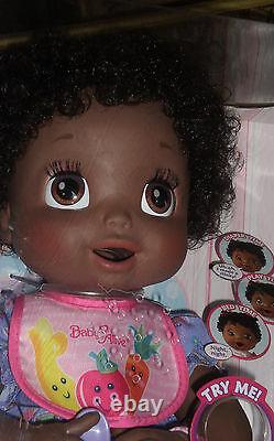 Baby Alive African American 16in. Girl Doll Soft Face Mouth Moves 2006 Toy Set