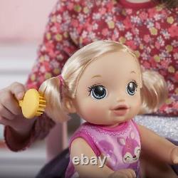 Baby Alive Go Bye Bye Blonde Hair Doll Kids Girls Toy Playset Gift Crawls Talks