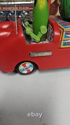 Bandai Musical Vegetable Fruit Truck Tin Toy 1968 Battery Operated 10 Working