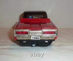 Bandai Tin Battery Operated Ford Thunderbird with Convertible Top Retractable To