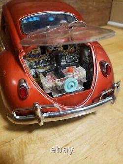 Bandai Volkswagen Tin Toy CarKingsize 14 JAPAN'60s Battery Op WORKS