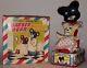 Barber Bear With Original Box 1950's Linemar Japan Tin Litho Battery Toy