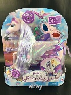 Barbie & the Magic of Pegasus Brietta Pegasus Purple Horse Toy Works OPEN BOX