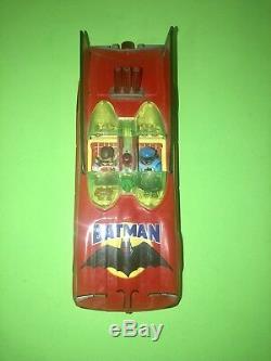 Batman BATMOBILE MIB 12 Battery Operated Cien Ge Red Cien Ge DoorLogo 1966