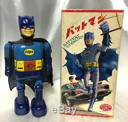Batman vintage 1960s Battery Operated tin walker Nomura Toy litho Japanese RARE