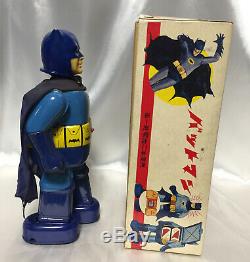 Batman vintage 1960s Battery Operated tin walker Nomura Toy litho Japanese RARE
