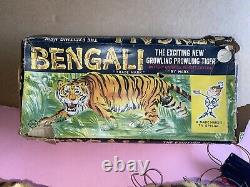 Battery Operated Bengali Tiger Tin Toy Marx original box