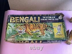 Battery Operated Bengali Tiger Tin Toy Marx original box