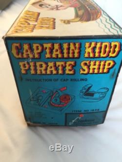 Battery Operated Captain Kidd Pirate Ship By Frankonia Toys Mib Unused Old Stock