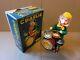 Battery Operated Charlie The Drumming Clown Tin Toy Original Box Cragstan