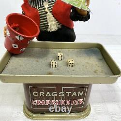 Battery Operated Crapshooter Cragstan Japan Vintage 1960s Bar Toy WORKS