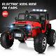 Battery Operated Kids Ride On Car Truck Remote Control 12v Led Music Horn Red