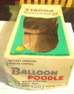 Battery Operated Rare Old Vintage Dog With Bell & Balloons WithBox 1950's Working