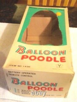 Battery Operated Rare Old Vintage Dog With Bell & Balloons WithBox 1950's Working