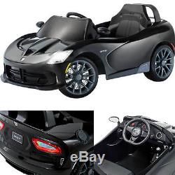 Battery Powered Car For Kids Ride On Toy 6V Electric Dodge Viper Black Vehicle