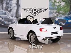 Bentley GTC 12V Ride On Kids Battery Power Wheels Car RC Remote White