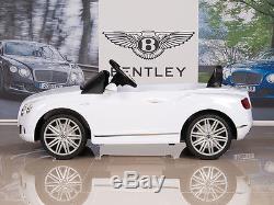 Bentley GTC 12V Ride On Kids Battery Power Wheels Car RC Remote White