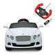 Bentley Gtc Electric Kids Ride On Toy Car 6v Lights Mp3 With Remote Control White