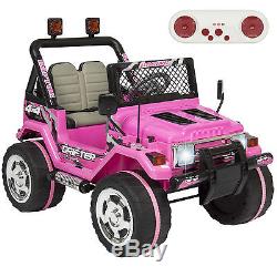 Best Choice Products 12V Ride On Car Parent Remote Control Leather Seat Pink