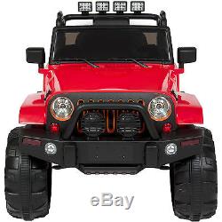 Best Choice Products 12V Ride On Car Truck Remote Control 3 Speed LED Lights Red