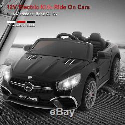 Black 12V Electric Kids Ride On Car Mercedes Benz Wheel Remote Control Xmas Gift