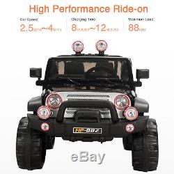 Black 12V Kids Ride on Cars Electric Battery Power Wheels Remote Control 2 Speed