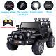 Black 12v Powered Kids Ride On Car Toys Jeep 3 Speed 4 Wheel With Remote Control