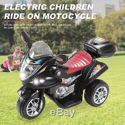 Black 6V Children Kids Ride on Motorcycle Toys Battery Powered Electric