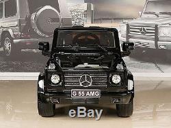 Black Mercedes G55 AMG 12V Kids Ride On Car Battery Power Wheels with RC Remote