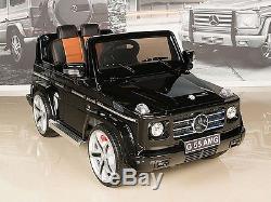 Black Mercedes G55 AMG 12V Kids Ride On Car Battery Power Wheels with RC Remote