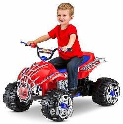 Boys Gift Outdoors Kids Ride On Motorcycle Electric Toy Spiderman Car 12V