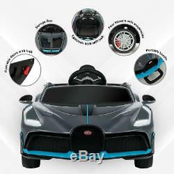 Bugatti Divo Kids Ride On Car 12V Electric Vehicles with Safety Lock RC Gray