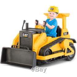 CAT Bulldozer For Kids Car Ride On Battery Electric Power Wheels 12V Twin Motor