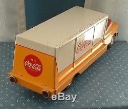 COCA COLA BATTERY OPERATED ROUTE TRUCK With BOX SANYO 1960's COKE